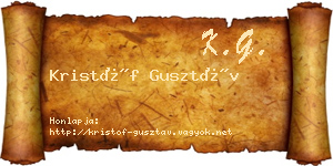 Kristóf Gusztáv névjegykártya
